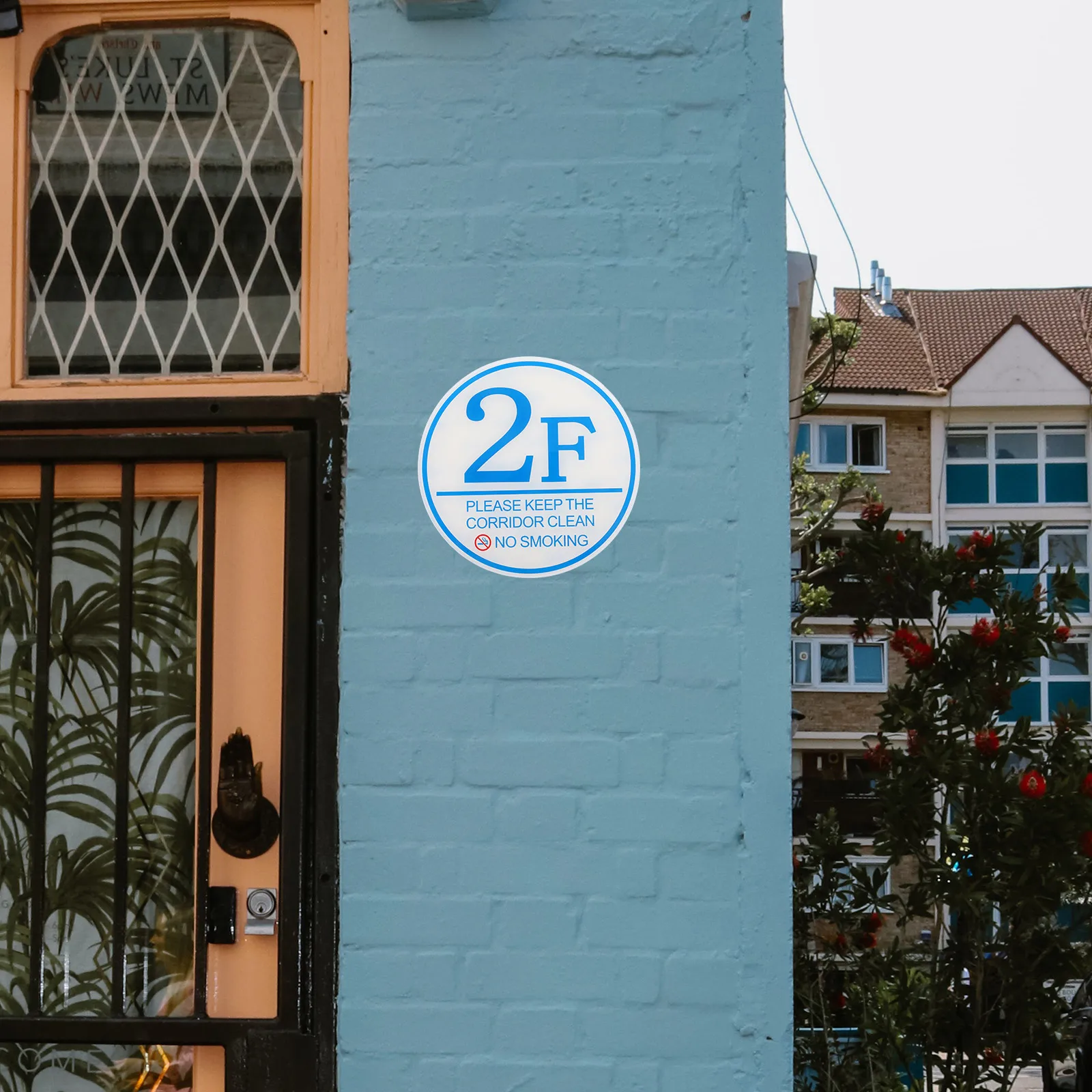 

Durable Acrylic Floor Identification Sign Large Apartment Number Sticker Easy To Apply For Hotels And Buildings