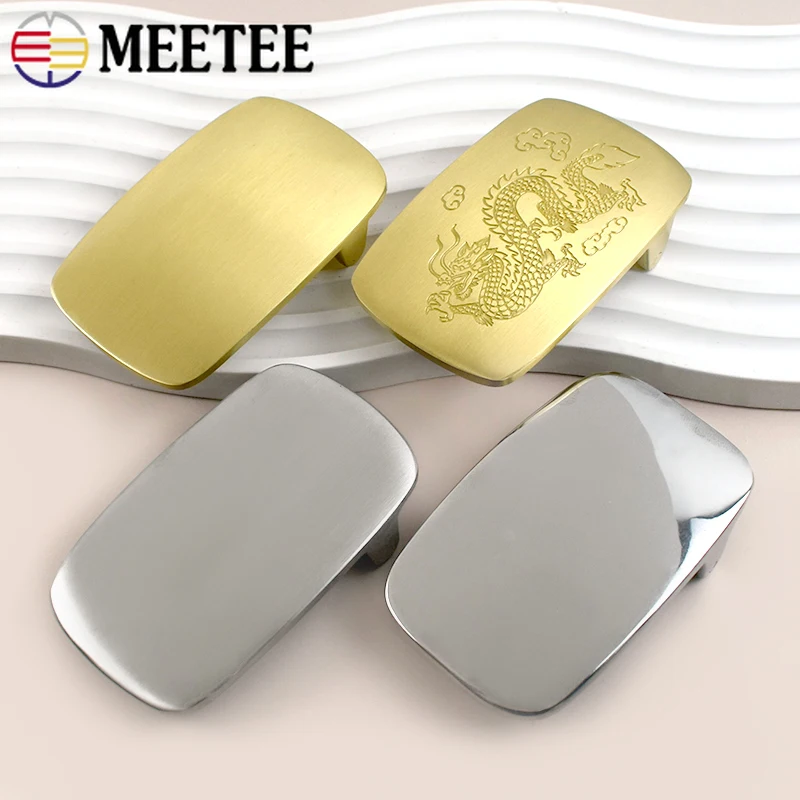 

1/2Pcs Meetee 39mm Stainless Steel Brass Belt Buckle 37-38mm Belts Jeans Repair Leather Craft Hardware DIY Clasp Men Accessories