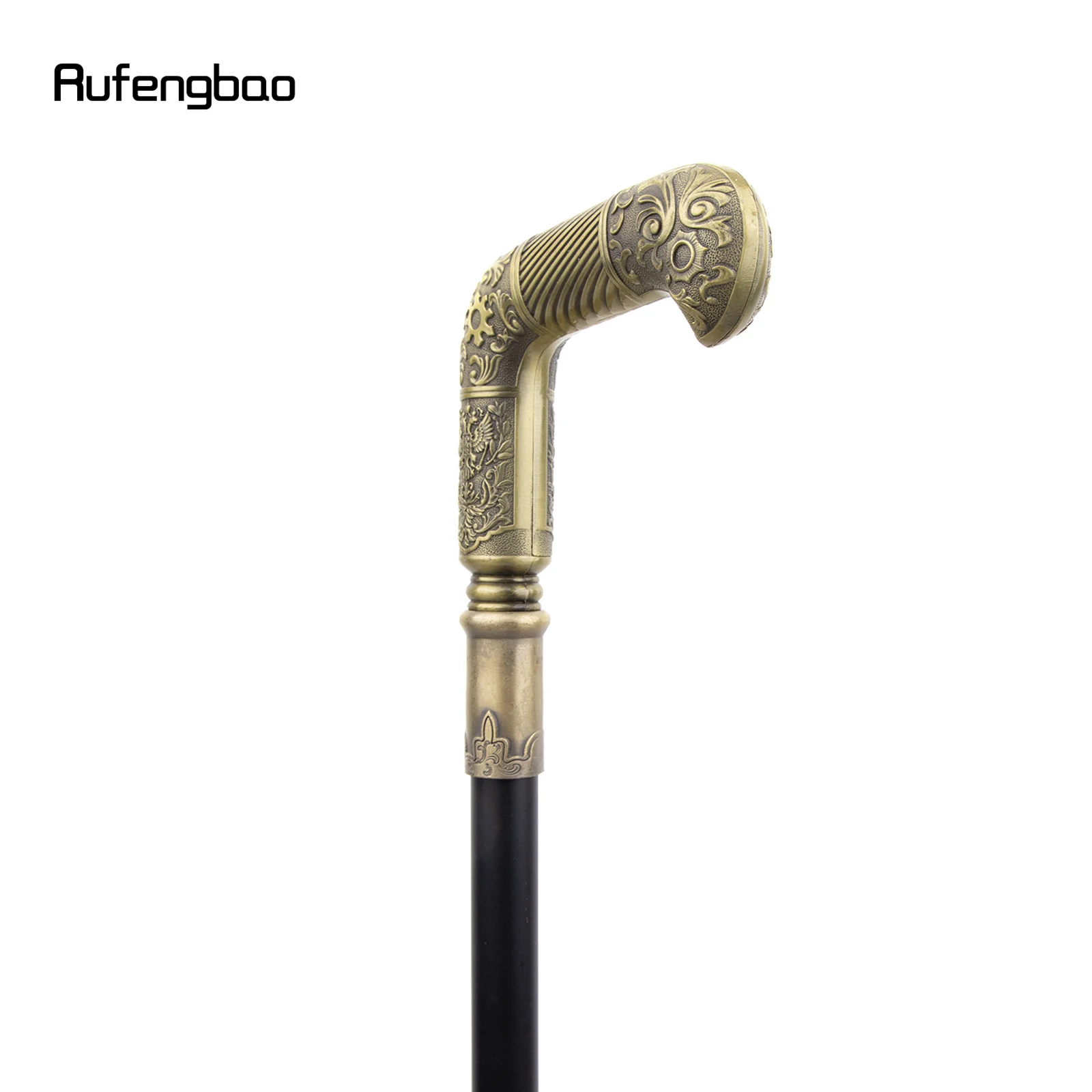 Cobre rússia dupla cabeça águia engrenagem vara festa elegante bengala cospaly cana botão crosier 90cm desempenho palco cana
