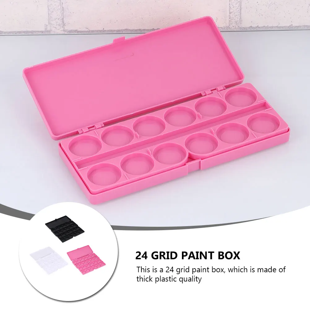 3pcs Watercolor Pigment Mixing Case Nail Art Drawing Tray Portable Makeup Paint Color Plate Durable Plastic Leakproof Design