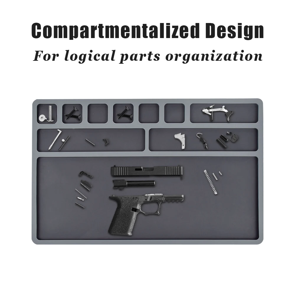 Universal Gun Cleaning Mat Rifle Pistol Cleaning Mat Non-Slip 6mm Thick Cleaning Mat Pistol Gun Repair Workbench Mat view 2