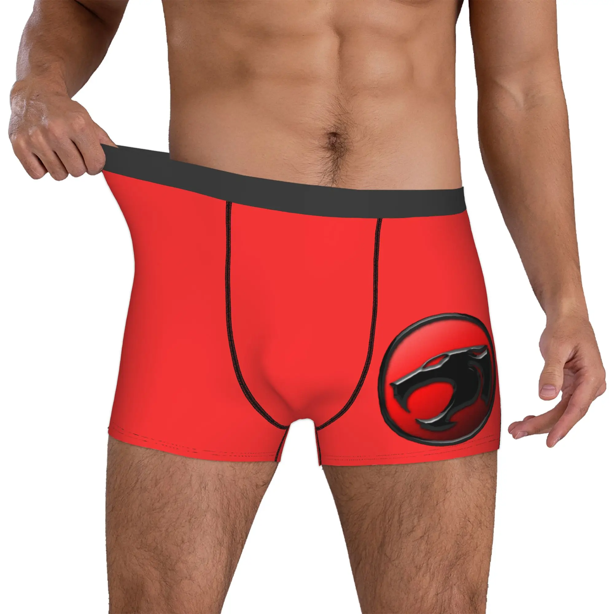 Customized Thundercats Logo Emblem Underwear Male Printed Cartoon Anime Boxer Briefs Shorts Panties Soft Underpants