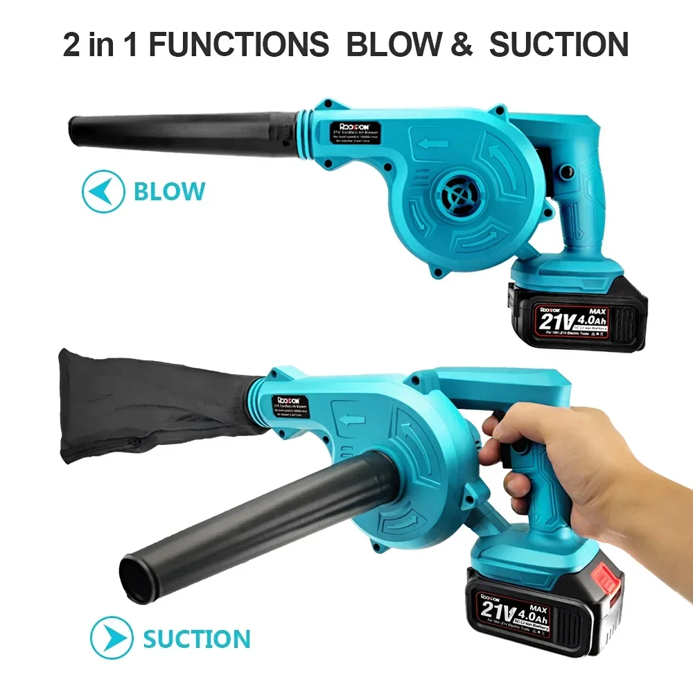 Electric Air Blower 2 In 1 Garden Cordless Vacuum Cleaner Dust Computer Collector Handheld Power Tools For Makita 18V Battery