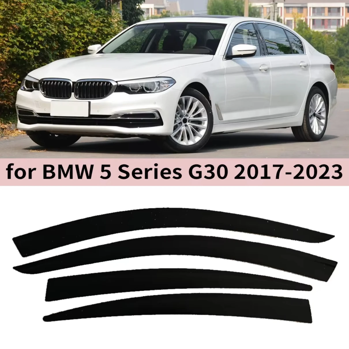 

For BMW 5 Series G30 2017 2018 2019 2020 2021 2022 2023 Wind Deflectors Rain Guards Door Visor Shades Ventvisor Window Visor