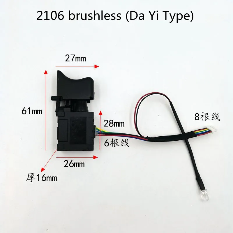 Electric Drill Tool Charge Speed Controller Switch Replacement Reversing Brake Cordless Drill Switch for Hitachi Makita