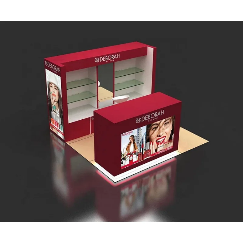 custom.Newest Design Makeup Display Cabinet And Cosmetic Kiosk For Small Cosmetics Shop Design