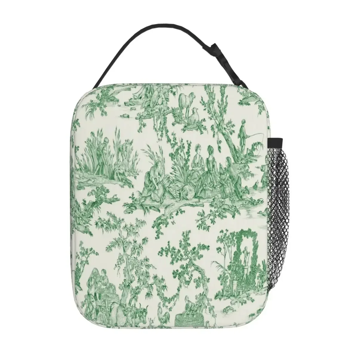 Hot Sale Toile De Jouy Number 3 Nylon Texture Thermal Lunch Bag Field Work Meal Portable Lunch Bag