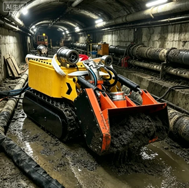 Steel Silt Removal Robot with Display for Sea and Industrial Crawler Submersible Cleaning Remote Control Underwater Dredge Robot