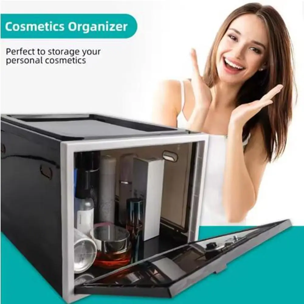 Large Capacity Clear Locking Box 3-Digit Combination Transparent Lockable Storage Box Plastic Tablet Password Box Home Safety