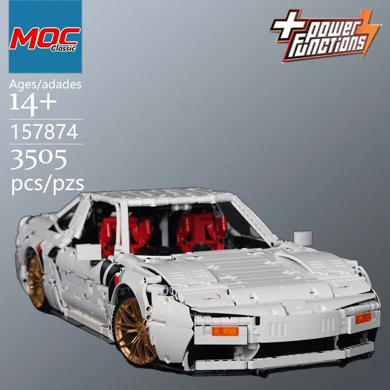 Specially Customized MOC Japanese Supercar 200SX 1:8 Technic Model Trendy Educational Toys Casual Building Game -Top Choice Gift