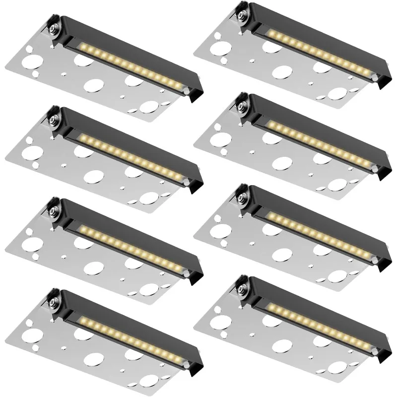

Low Voltage Landscape Lighting, 8 Pack 7 Inch Retaining Wall Lights, 5W 3CCT LED Step Lights Outdoor, 12V-24V Low Voltage Landsc