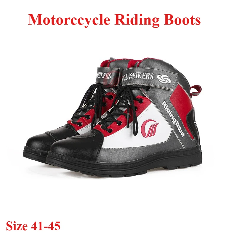 

Мотоциклетные четырехсезонные ботинки для гонок по бездорожью, мотоциклетные мужские непромокаемые дышащие ботинки, обувь для езды на мотоцикле