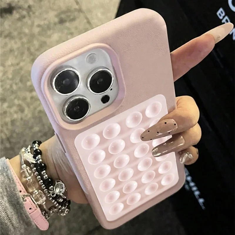 Luxury 3D Suction Cup Stand Lichee Pattern Phone Case for Xiaomi Poco F7 Pro Cases Poco X7 X6 X5 F5 F6 M6 Pro Shockproof Cover view 2