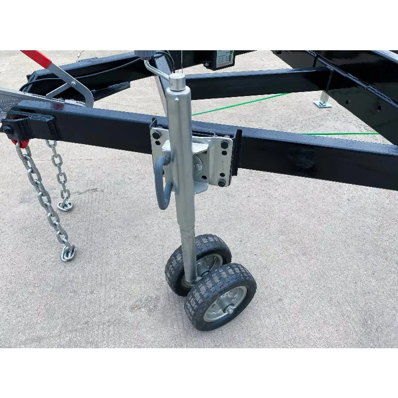 Heavy Dual Axle Container Transport Trailer With Complete Container Positioning Accessories