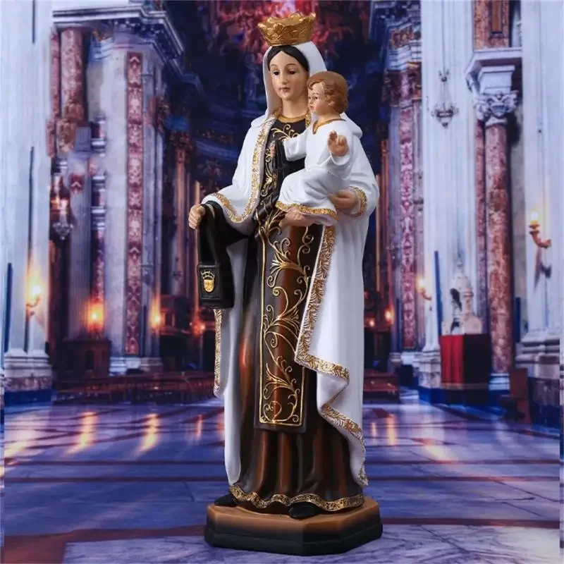 

Detailed Holy Mother With Infant Sculpture Durability Resin Marys Statue Table Centerpieces For Shelves Countertops
