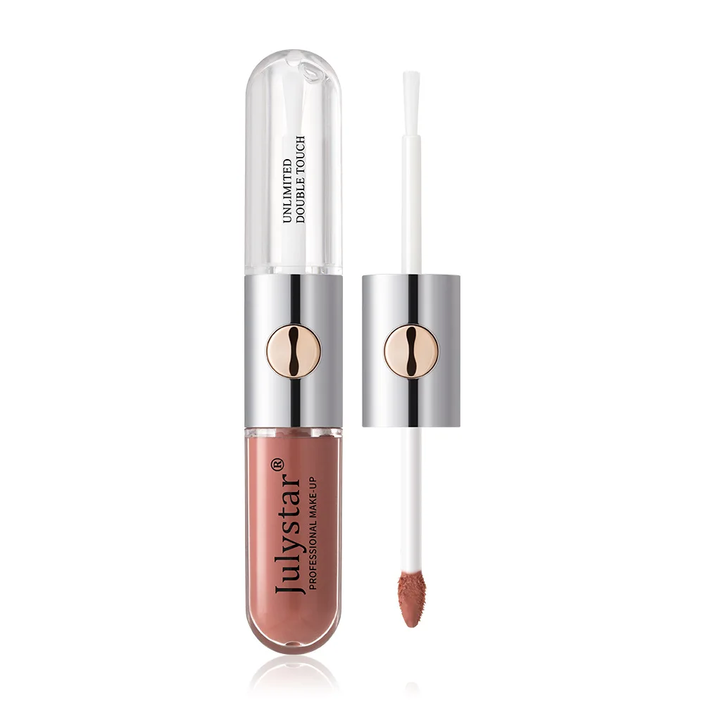Dual-Ended Lip Gloss & Lip Oil, High-Shine Mirror Finish, Smooth Color Payoff, Long-Lasting Transfer-Resistant Glossy Lip Makeup