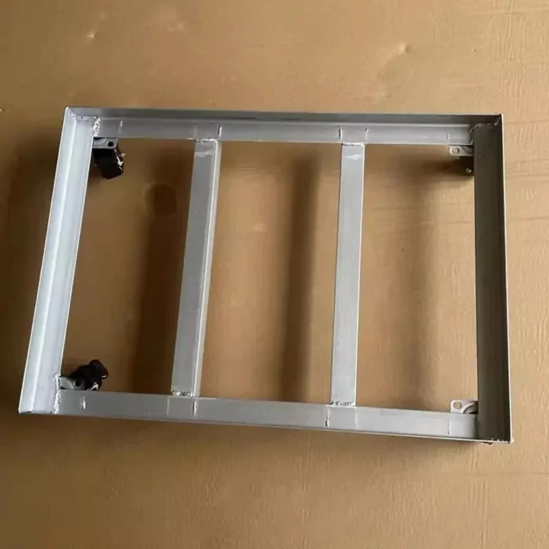 Custom made outdoor mobile freezer bottom tray universal wheel base