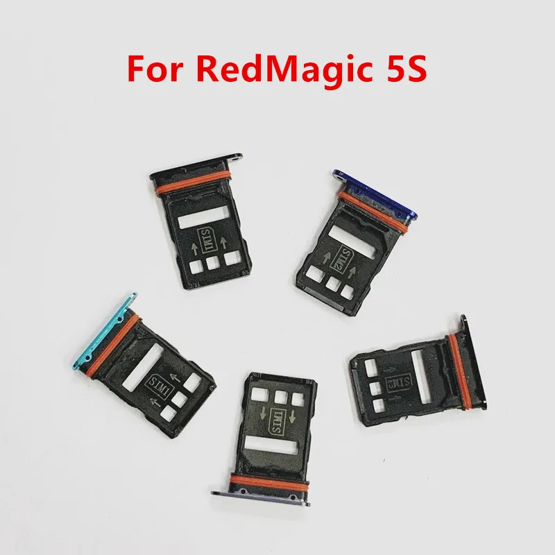 RedMagic5S SIM Card Slot For ZTE Nubia RedMagic 5S Red Magic Adapters Socket Holder Tray Chip Drawer Housing Repair Parts
