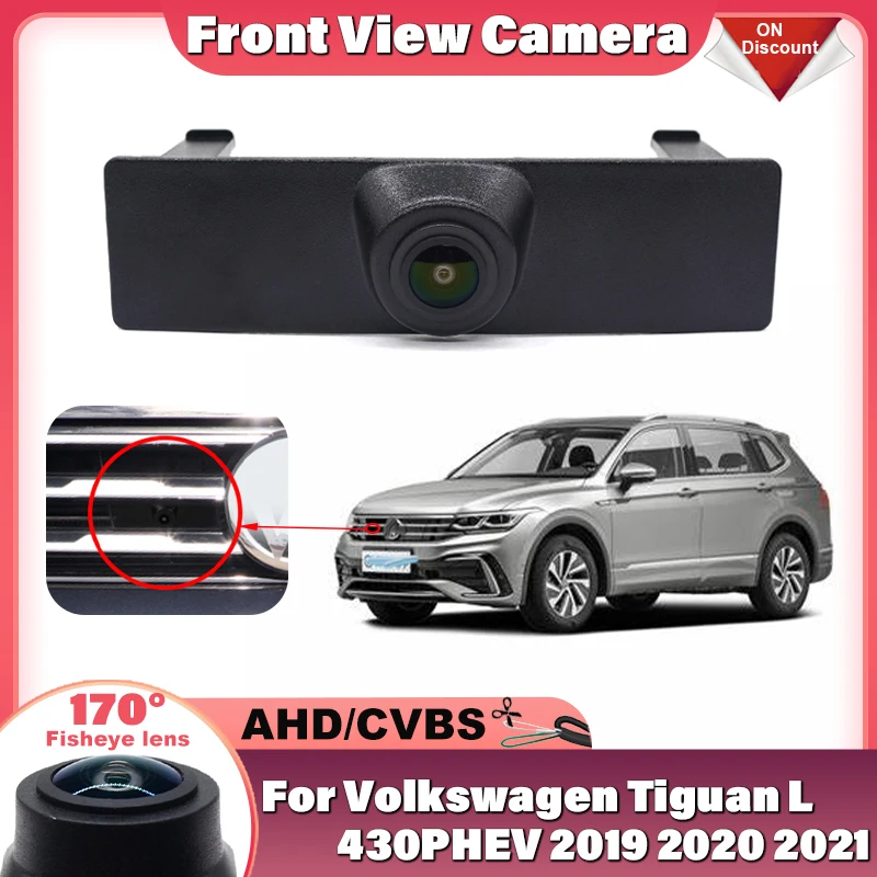 

CCD автомобильная камера переднего вида для парковки ночного видения, положительная водонепроницаемая камера с логотипом для Volkswagen для VW Tiguan L 430PHEV 2019 2020 2021