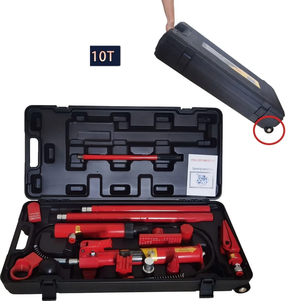 10 Ton Car Repair Tools Autobody Frame Repair Kit Porta Power Hydraulic Jack