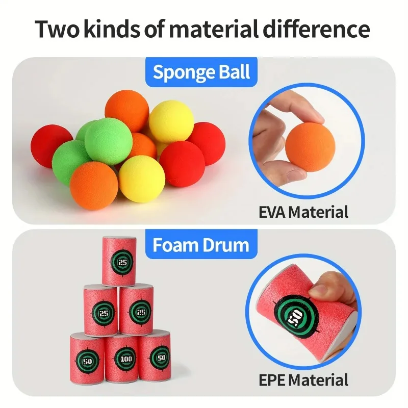 Zachte kogel Doeloefenspeelgoed Kinderen Ouder-kind Binnen Buiten Schieten Speelgoed Doel EVA Foam Ball Emmer Boogspel voor kinderen