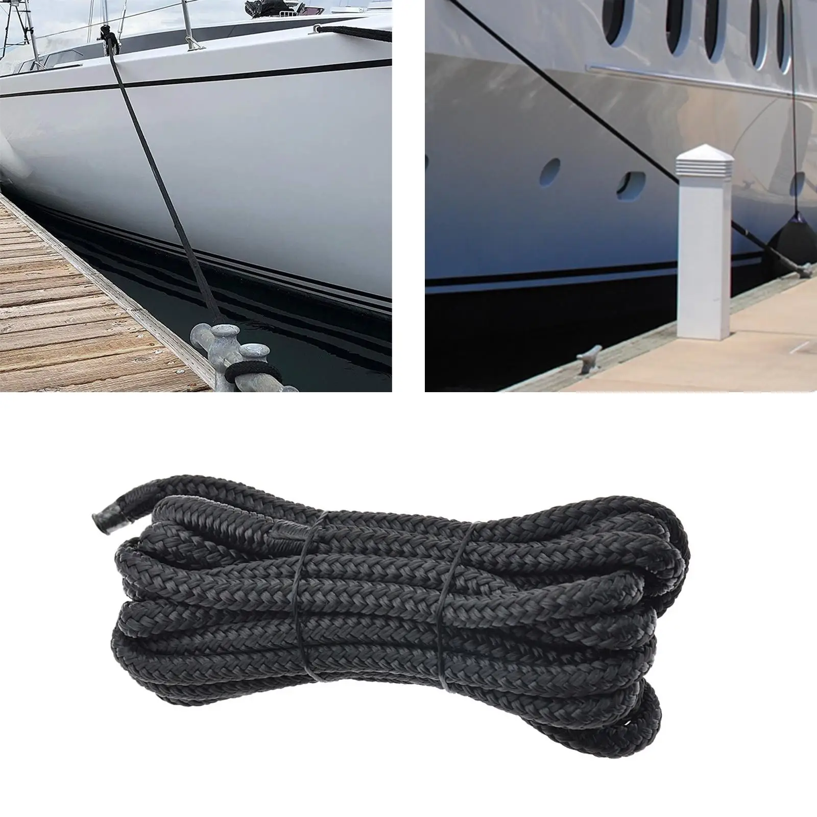 

Premium Double Braided Nylon Dock Line Marine Boats Ropes with Eye Splice