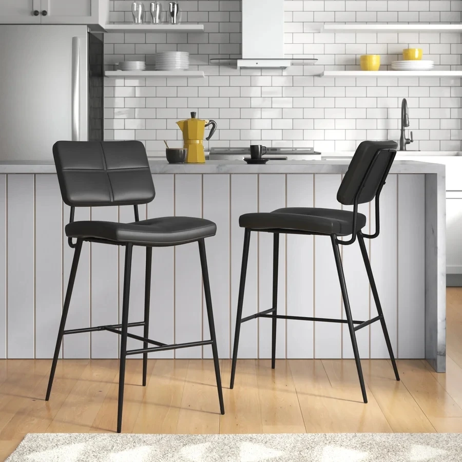 

Modern Make Up Bar Chairs Reception Design Single Reception Nordic Bar Stools Party Backrest Ergonomic Sillas De Bar Furniture