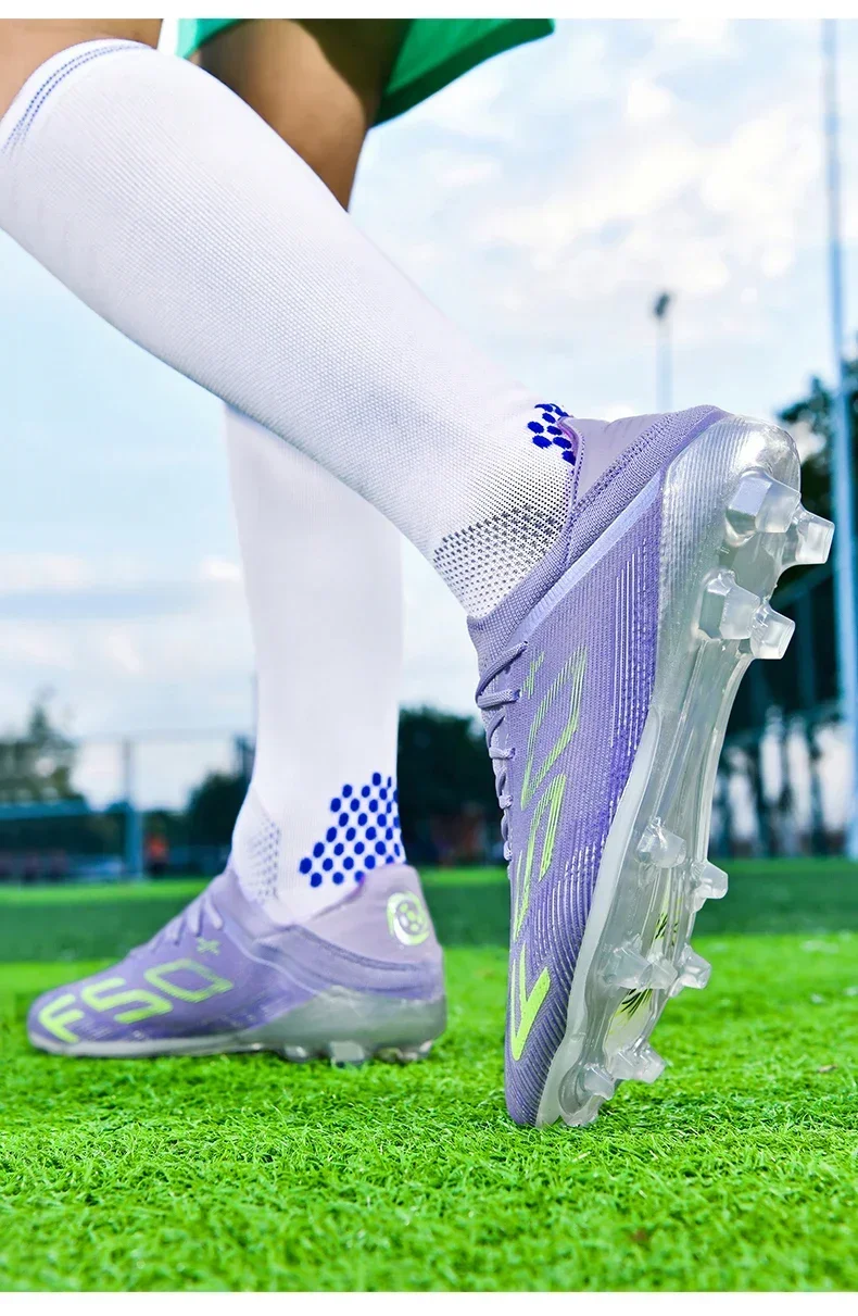 Neue Herren-Fußballschuhe: Rutschfeste Hallen- und Outdoor-Sneaker mit Stollen – Hochwertige Futsal-High-Top-Schuhe für Rasen – Bestseller – Detail 6