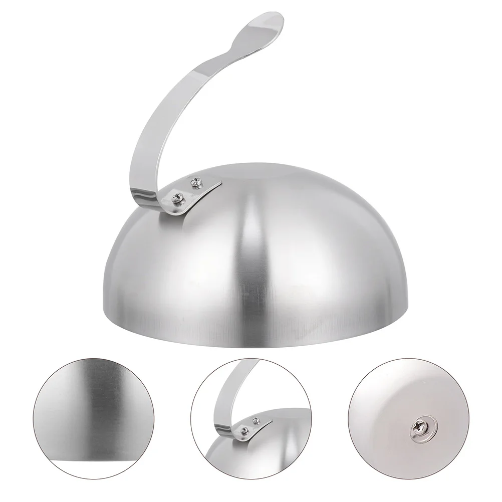 

1pc Stainless Steel Food Dome Dishes Protector Oil Proof Cover Kitchen Cookware Food Lid Steak Cover Cookware