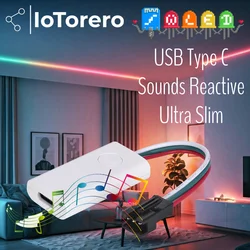 IoTorero WLED Sounds Reactive Type C USB Portable Addressable Strip Controller Works With Home Assistant