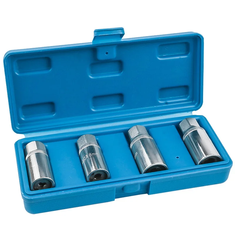 

2025 Hot Style 4Pcs Stud Extractor Set Broken Stud Removal Socket Metric Stud Remover Tool Drive Nut Remover Stud Puller