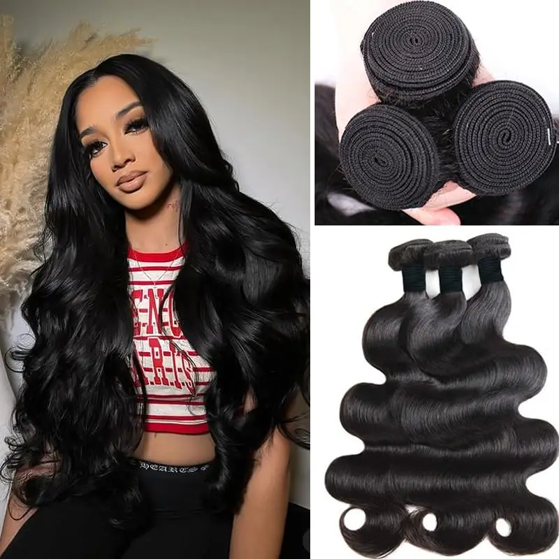 Body Wave Bundles Human Hair 2/3/4 Bundles 16 18 20 Inch 100% Unprocessed 10A Body Wave Human Hair