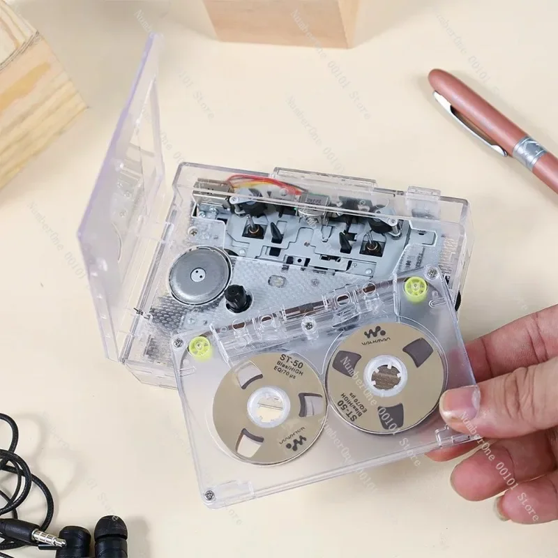 Vintage Bluetooth Walkman Cassette Player, Auto Reverse FM Radio Stereo Tape Player for Nostalgic Audio Playback