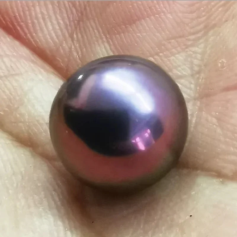 

14-15 мм черный красноватый круглый свободный жемчуг непросверленный женский ювелирный ожерелье для свадебной вечеринки, серьги, кольцо, кулон