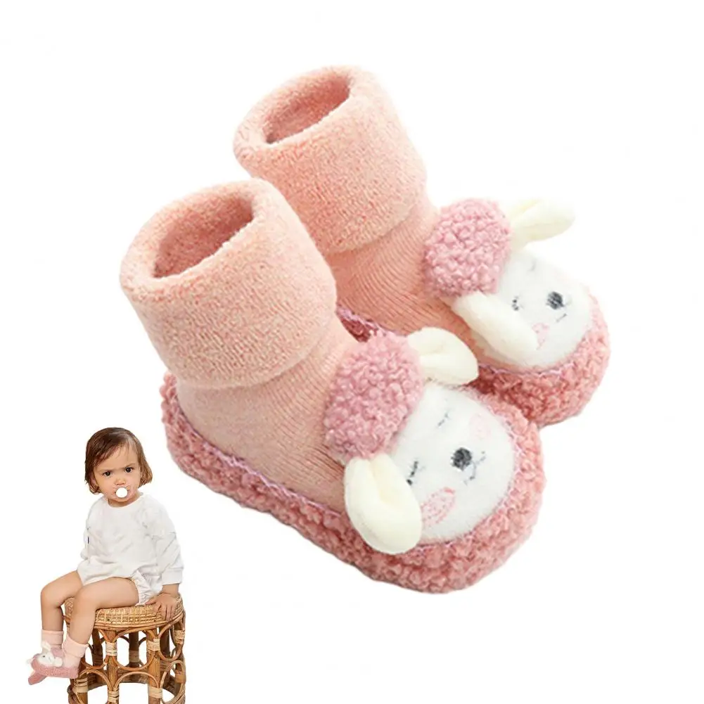 Baby Socks Doll Design Baby Socks for 1-3 Years Non-skid Toddler Sock Shoes for Boys Girls Wear