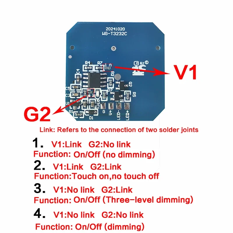 Touch Switch Hand-Sweep Dimmer 5-24V 3A 5CM Penetration for Wood Glass Acrylic 4 Modes DIY 1-5PCS for Cabinet Closet Desk LED