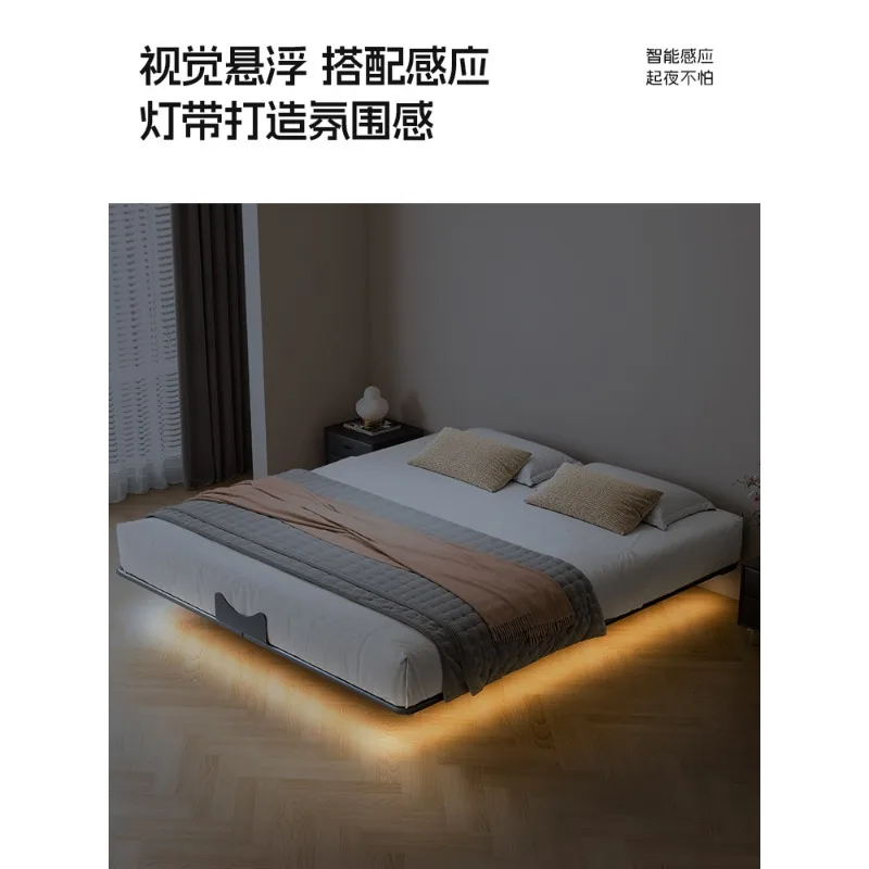 Кровать из кованого железа без кровати, 1,5 метра, двуспальная кровать для маленькой квартиры, подвесной каркас кровати, новинка 2025 года, подвесная кровать с железным каркасом для хранения вещей