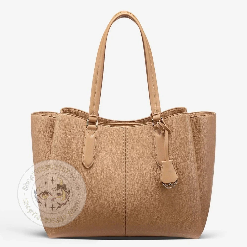 New Fashion Vintage PU Leather Tote Handbag For Women Large Capacity Shoulder Bag Casual Versatile Single Shoulder Daily Commute