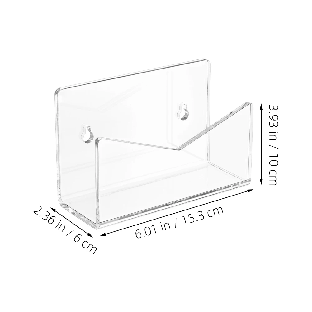 

1 Set Acrylic Mail Holder Transparent Desktop Organizer Envelope Letter Rack File Book Display Stand Envelope Holder Countertop