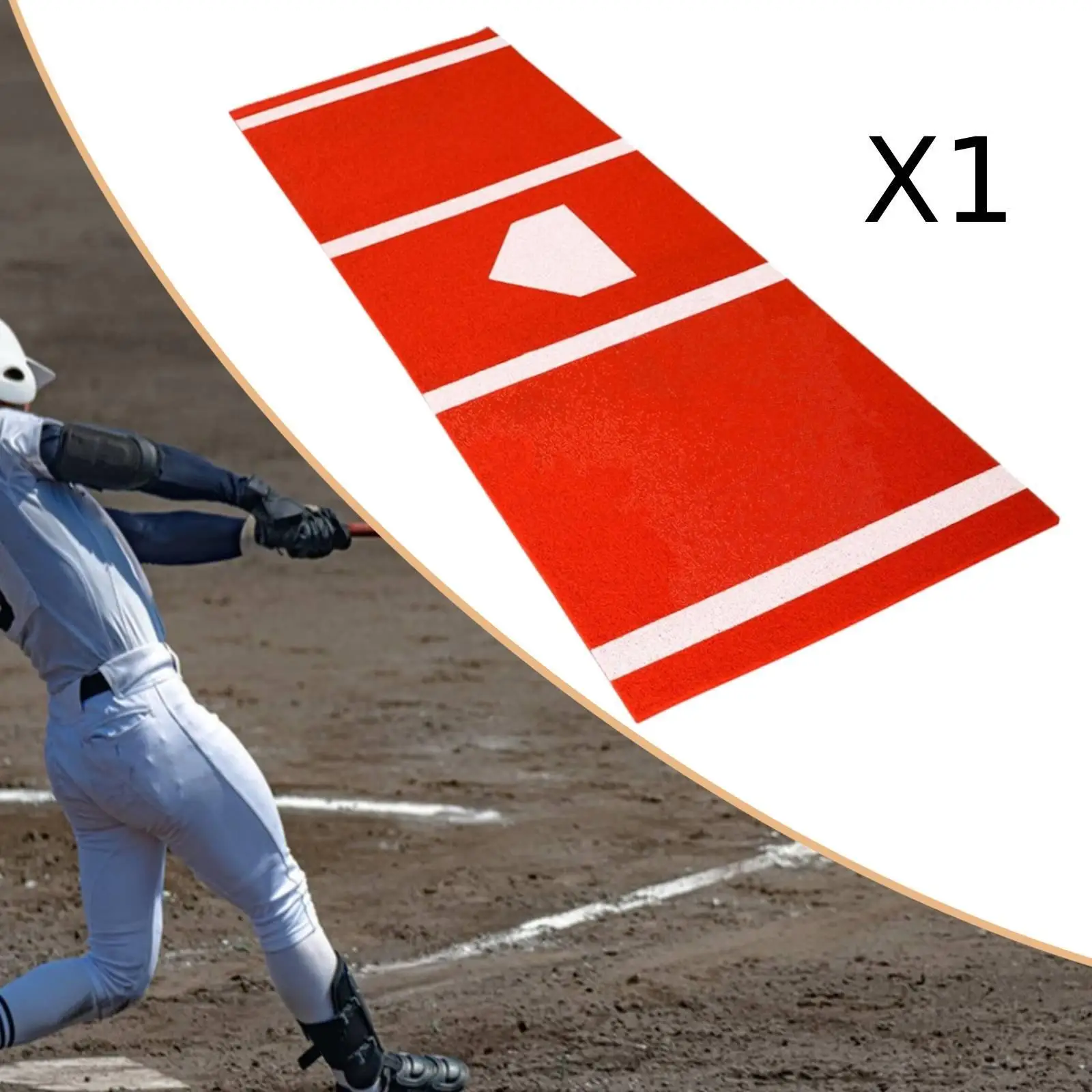 Baseball Batting Cage Mat Soft Surface Non Slip Practice Pad Large Area Swing Guide for Home Training Indoor Outdoor Use