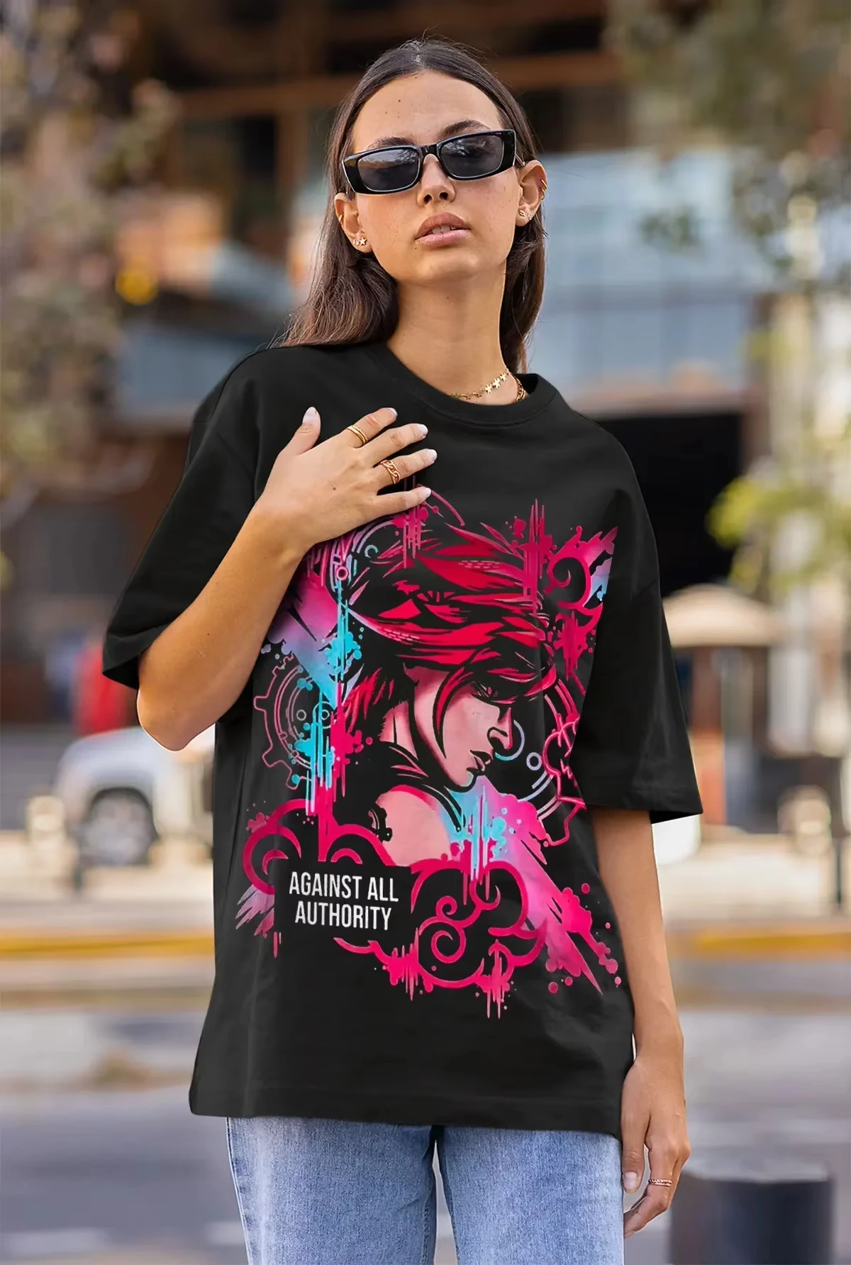 غامض Jinx تي شيرت الساخن لعبة Harajuku أنيمي غامض المتضخم للجنسين موضة تيز عادية Y2K قطنية عالية الجودة بلايز الجمالية خمر #1