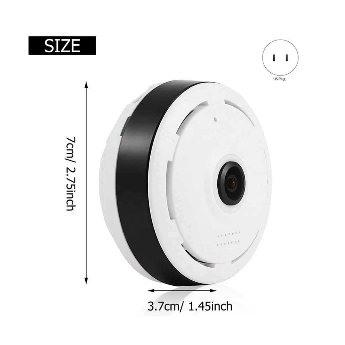 360Degree Panorama CCTV Camera Wifi 1080P HD Wireless VR Camera Remote Control Surveillance Camera P2P US Plug