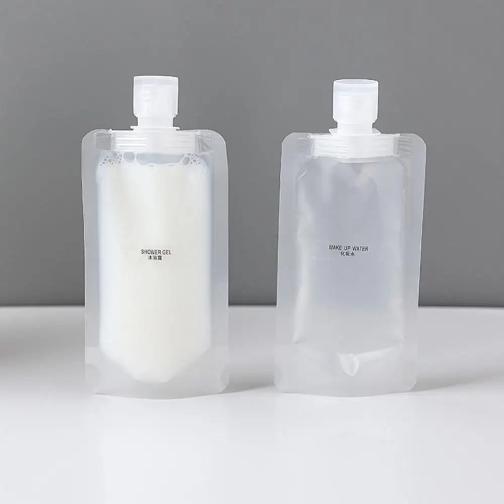 30/50/100ml Lotion Dispenser Bag Transparent Flip Cap Packaging Bag Hand Sanitizer Shampoo Makeup Fluid Bottle Storage Container