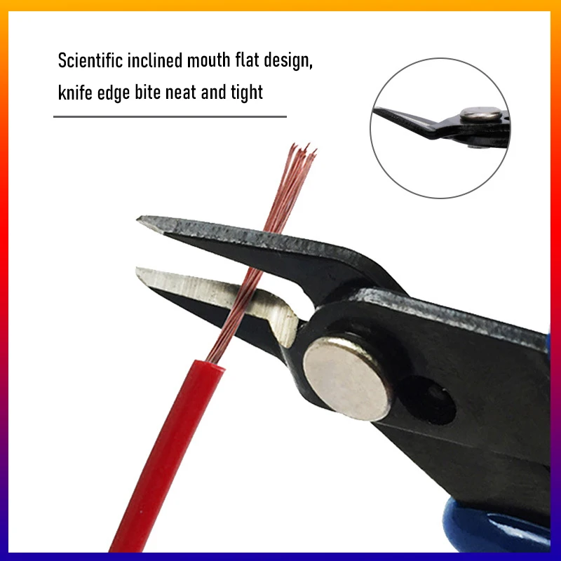 Side Cutting Basic Pliers Model Toy Building Tools Electrical Wire Cable Cutters Side Snips Flush Stainless tools for Tamiya