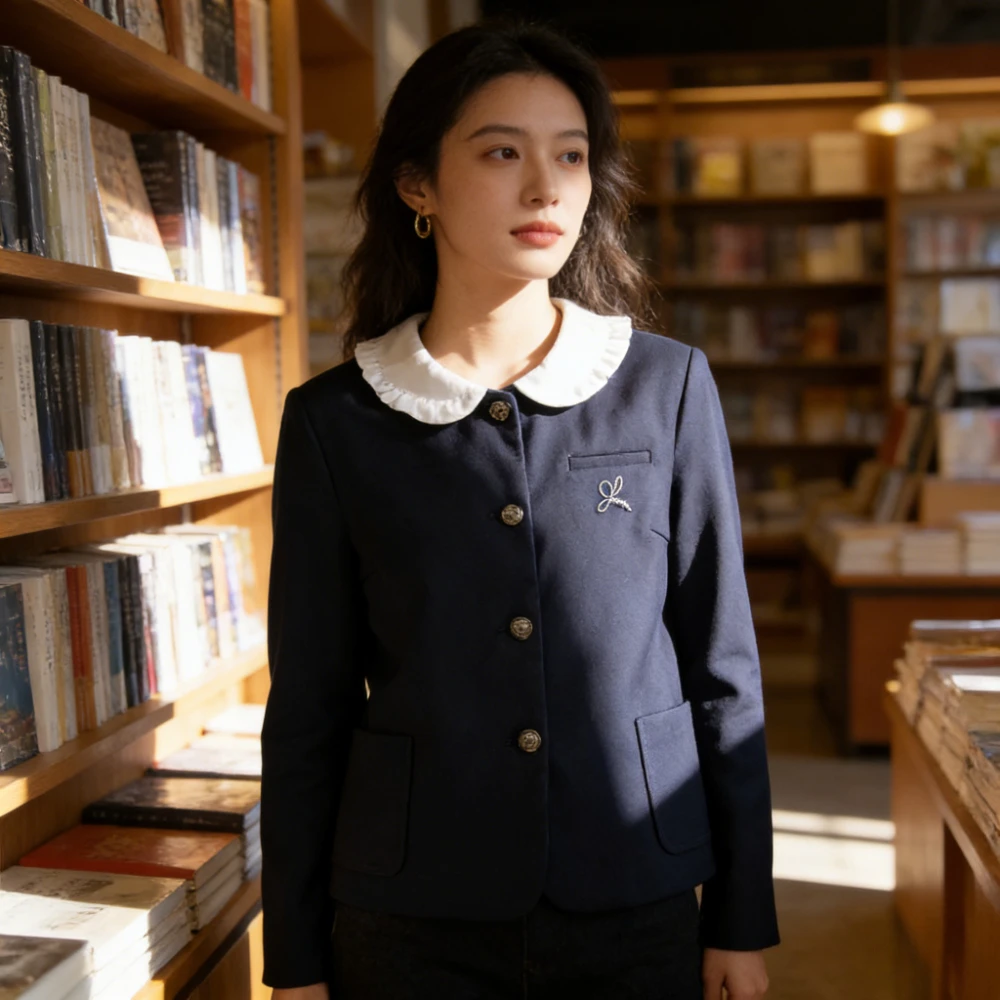 

Korean Style Xiaoxiangfeng Jacket For Young Women, Autumn Winter Fashion Outerwear, Trendy Daily & Casual Wear Supply