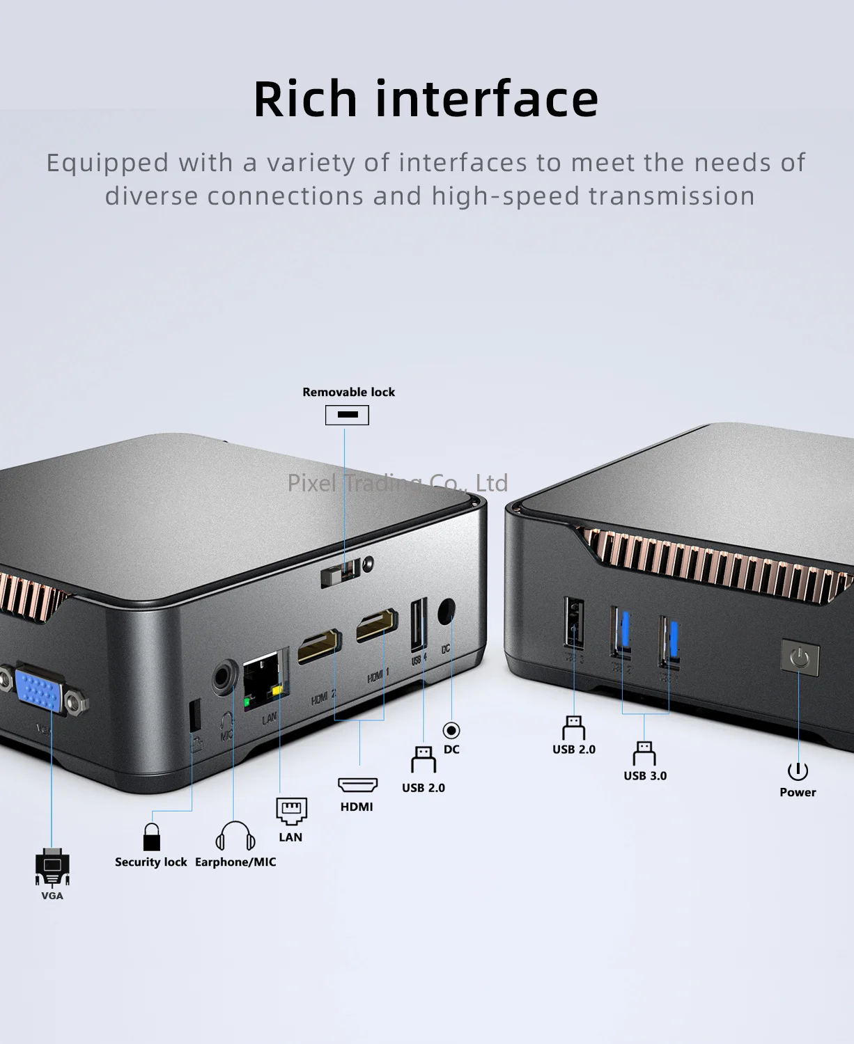 Mini Office Computer GK3pro Mini Pcs N5105  8GB M.2 SATA 128GB/256GB Support 4K 60Hz Dual HD-MI LAN Mini PC for Business