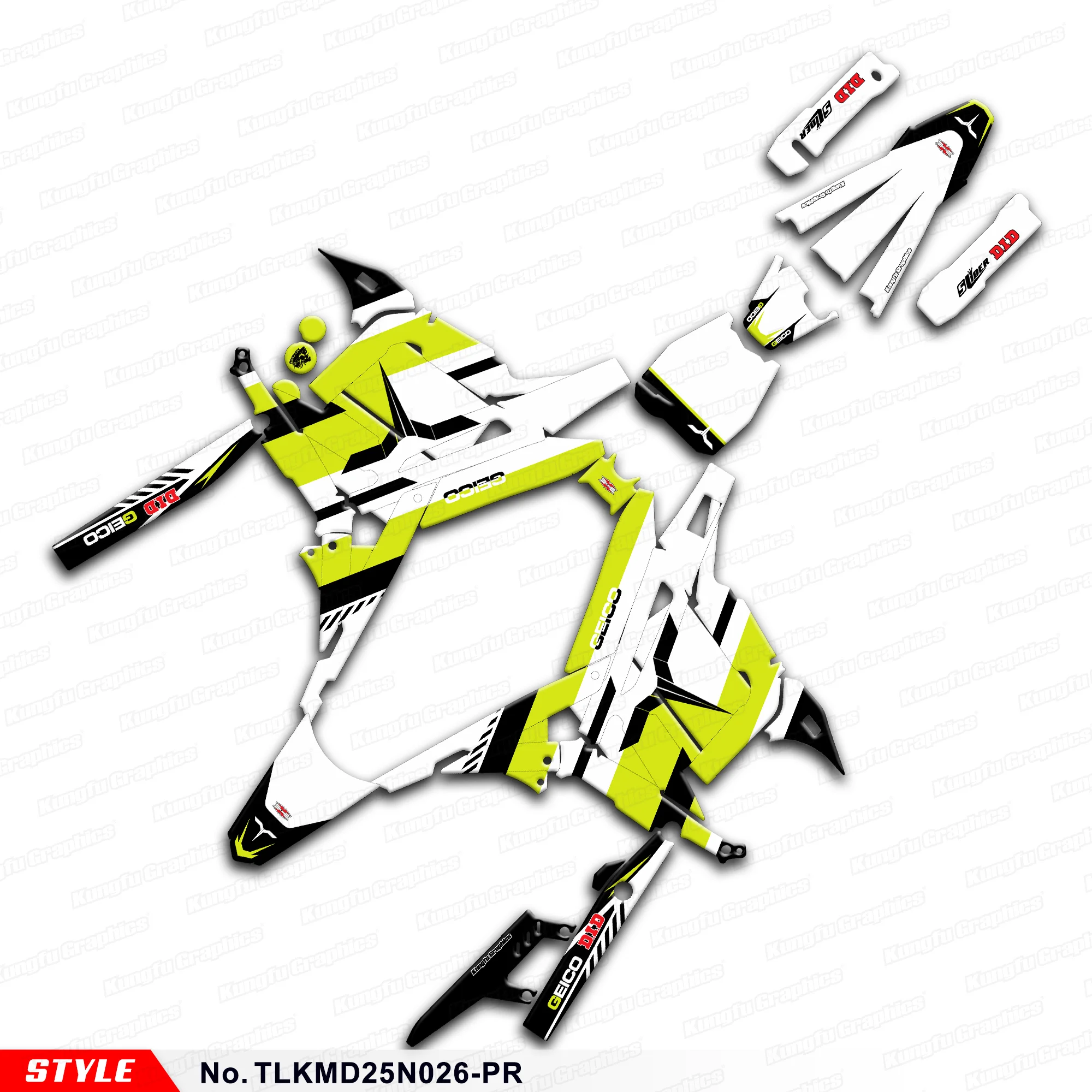 

JY RACING Graphics Decal Kit Motorcycle Stickers for TALARIA KOMODO, Protector, Style No.TLKMD25N026-PR