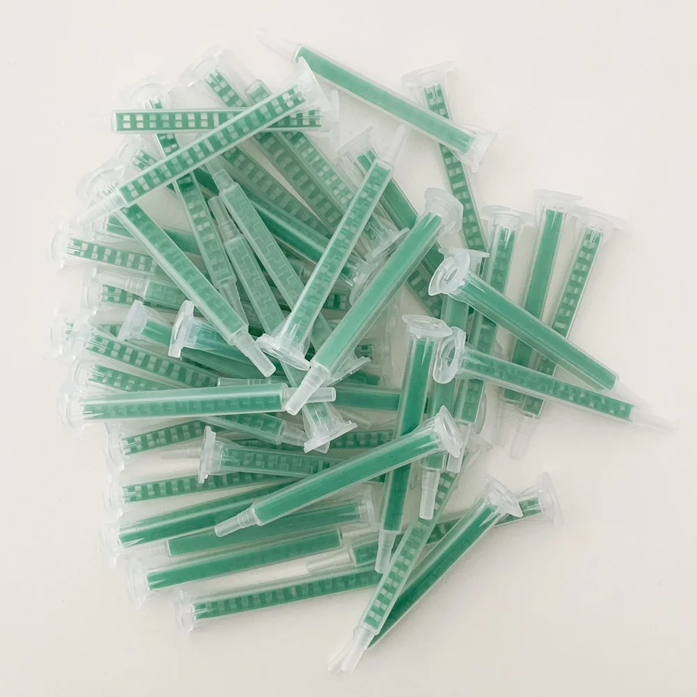 

10/20/50/pcs Epoxy Resin Mixing Nozzle Static Mixer Adhesive Mixing Tube Syringe for AB Glue Gun Two Component Liquid Mixer