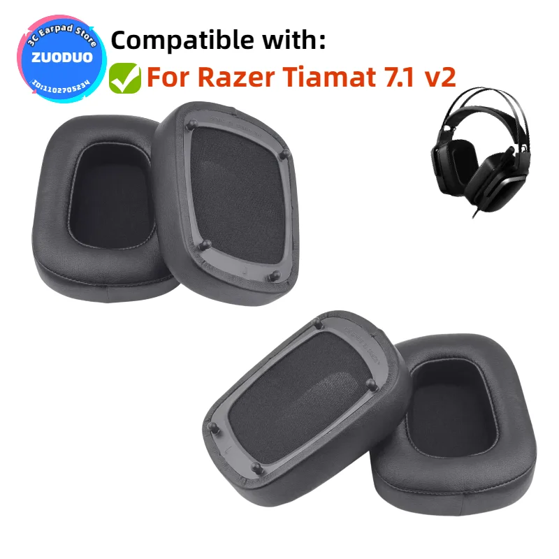 

Replacement Cooling Gel Ear Pads For Razer Tiamat 7.1 v2 Gaming Headphones