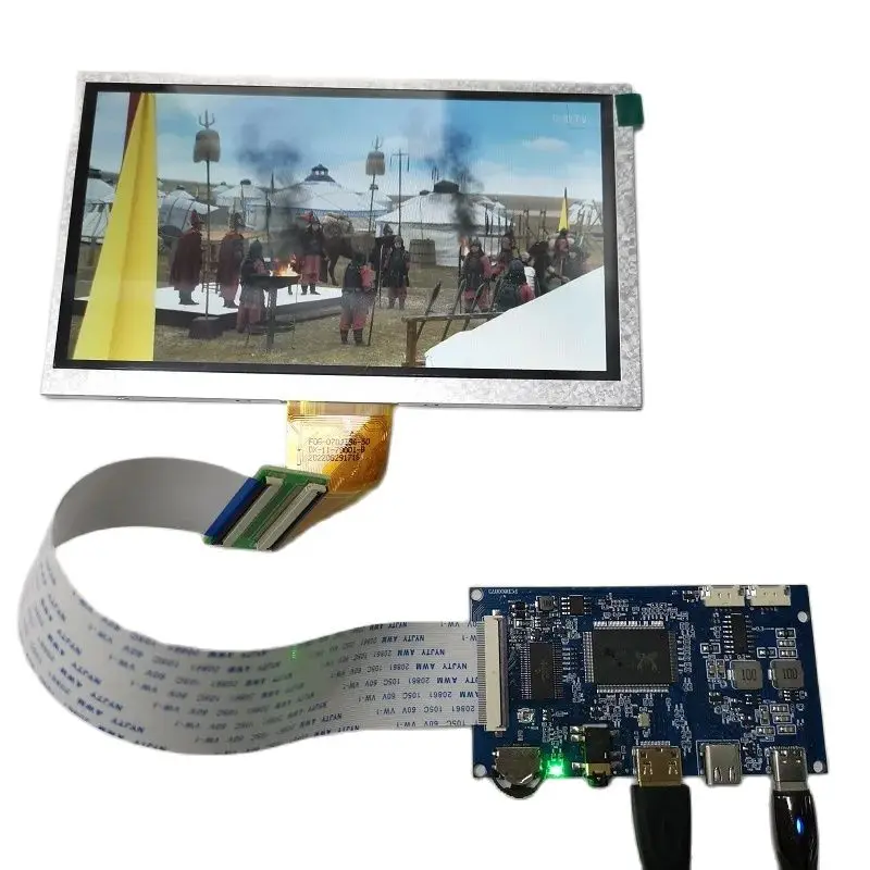 7-inch HD display module IPStypeC1024X600 LCD module USB5V power supply solution supports project development